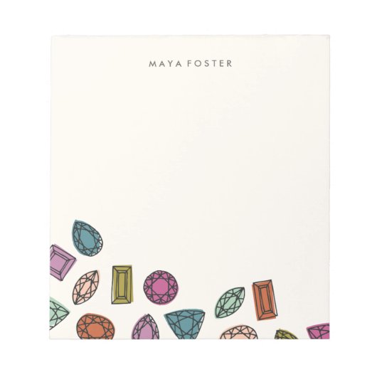 Gemsメモ帳 – 木炭 ノートパッド (正面)