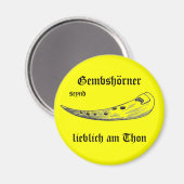 Gemshorn-Magnet gelb マグネット (正面/裏面)