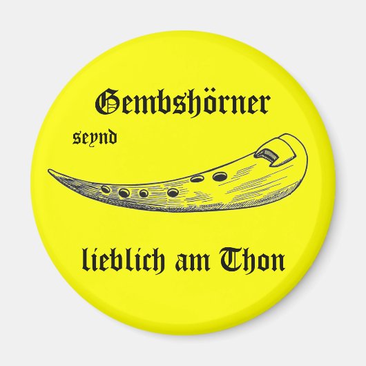 Gemshorn-Magnet gelb マグネット (正面)