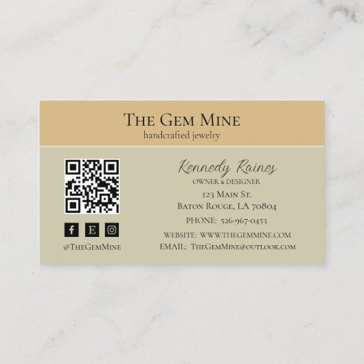 Gemstone Crystals Business Card 名刺 (裏面)