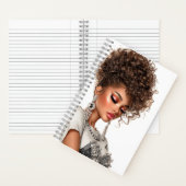 Gemstone Glow Glam Girl Spiral Notebook ノートブック (内側)