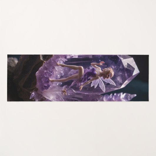 Gemstone Jewel Amethyst Fairy  ヨガマット (正面(横))