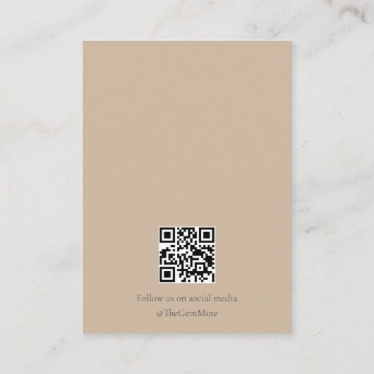 Gemstone Jewelry Display Card 名刺 (裏面)