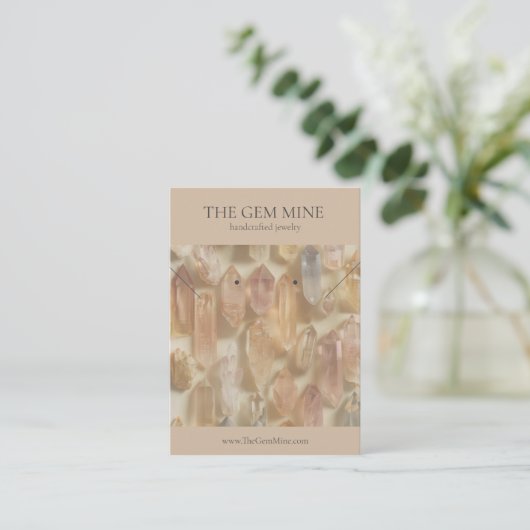 Gemstone Jewelry Display Card 名刺 (スタンド正面)