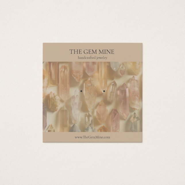 Gemstone Jewelry Earring Profile Card (正面)