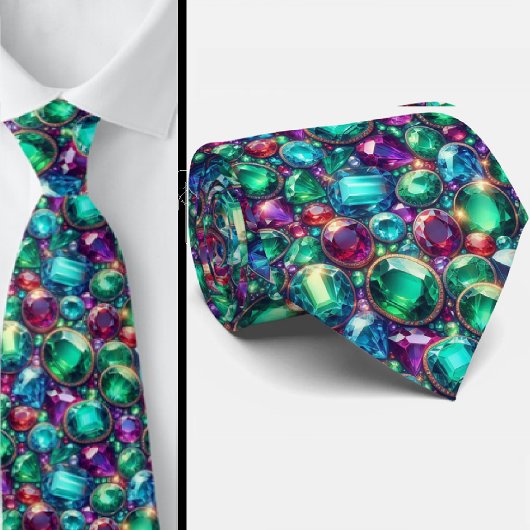 Gemstone Neck Tie | Jewel Tone Colors ネクタイ