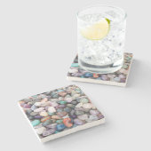 Gemstones Crystals Pebbles ストーンコースター (横)