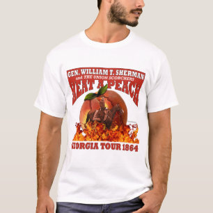GENシャーマン「熱モモ」旅行の1864年のワイシャツ(前部) Tシャツ