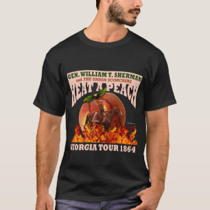 GENシャーマン「熱モモ」旅行の1864年のワイシャツ(暗い) Tシャツ