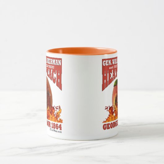 GENシャーマン「熱モモ」旅行1864のマグ マグカップ (中央)