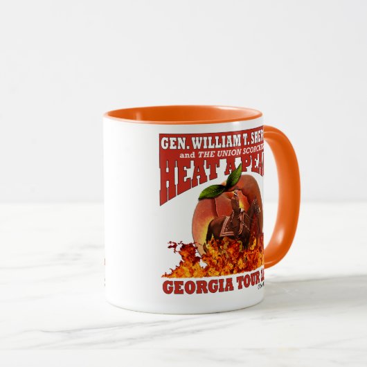 GENシャーマン「熱モモ」旅行1864のマグ マグカップ (正面右)