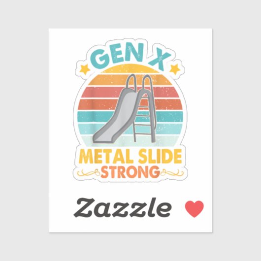 Gen おもしろい X Generation Iimm Gen X MetalスライドA シール (シート)