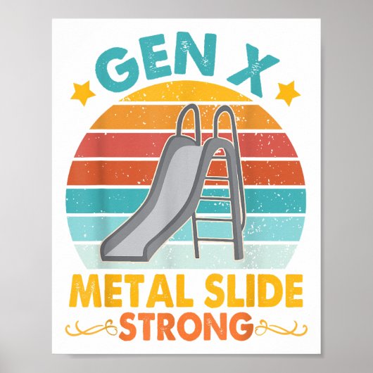Gen おもしろい X Generation Iimm Gen X MetalスライドA ポスター (正面)