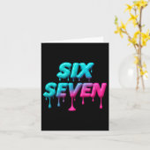 Gen Alpha Kidsと大人T市向け6つの7ミーム カード (黄色い花)