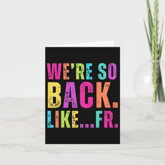 Gen Alpha Slang Gen Z Back To School 2025 Teachers カード (正面)