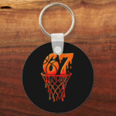 Gen Alpha Slang Kids 67 Basketball Ice Cream Drip  キーホルダー (正面)