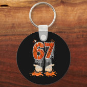 Gen Alpha Slang Kids 67 Basketball Ice Cream Drip  キーホルダー (正面)