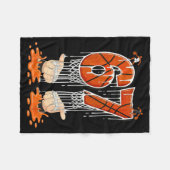 Gen Alpha Slang Kids 67 Basketball Ice Cream Drip フリースブランケット (正面(横))