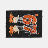 Gen Alpha Slang Kids 67 Basketball Ice Cream Drip  フリースブランケット (正面(横))