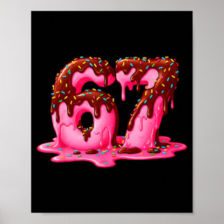 Gen Alpha Slang Kids 67 Ice Cream Drip Six Seven  ポスター