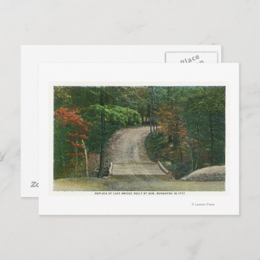 Gen Burgoyneの最後の橋のレプリカ ポストカード (正面/裏面)