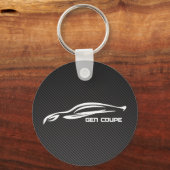 Gen Coupeホワイトシルエットロゴ キーホルダー (正面)