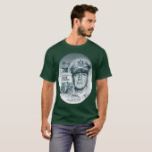 Gen. MacArthur Iは戻りました(青緑色のプリント) Tシャツ (正面フル)