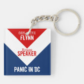 Gen Mike Flynn Speaker of the House Panic in DC キーホルダー (裏面)