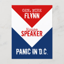 Gen Mike Flynn Speaker of the House Panic in DC ポストカード