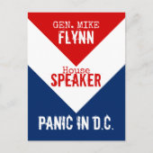 Gen Mike Flynn Speaker of the House Panic in DC ポストカード (正面)
