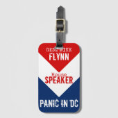 Gen Mike Flynn Speaker of the House Panic in DC ラゲッジタグ (正面縦)