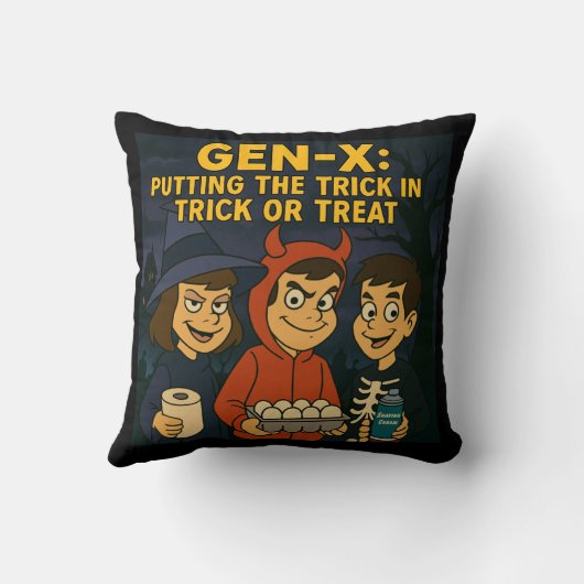 Gen-Xキッズ：いたずら師 クッション (裏面)