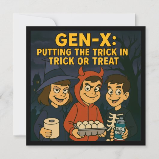 Gen-Xキッズ：いたずら師 招待状 (正面)