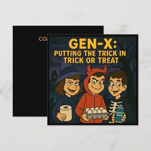 Gen-Xキッズ：いたずら師 招待状 (正面/裏面)