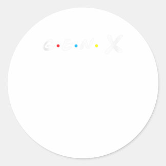 Gen Xデザインfor Friends and Lovers 60s 70s 80s ラウンドシール