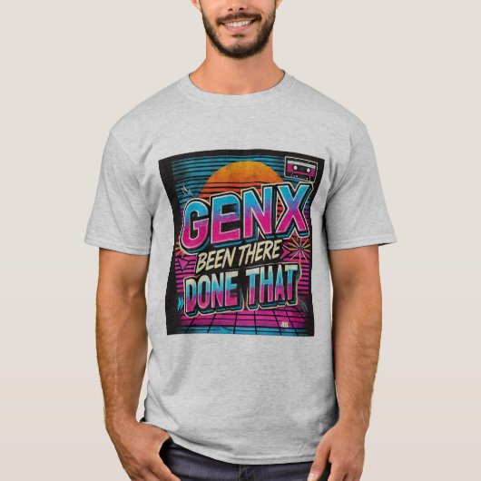 Gen Xレトロ80sのVaporwave – 存在していた、そうした Tシャツ (正面)