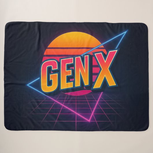 Gen Xレトロ80s シェルパブランケット (正面(横))
