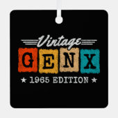 Gen X世代Gen Xer 1965生まれ Gen X誕生日 メタルオーナメント (正面)