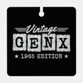 Gen X世代Gen Xer 1965生まれ Gen X誕生日 メタルオーナメント (正面)