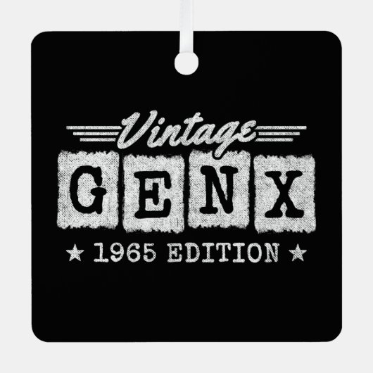 Gen X世代Gen Xer 1965生まれ Gen X誕生日 メタルオーナメント (正面)