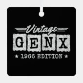 Gen X世代Gen Xer 1966生まれ Gen X誕生日 メタルオーナメント (正面)
