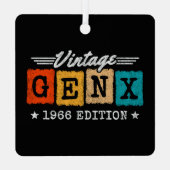 Gen X世代Gen Xer 1966生まれ Gen X誕生日 メタルオーナメント (裏面)