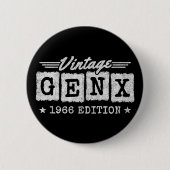 Gen X世代Gen Xer 1966生まれ Gen X誕生日 缶バッジ (正面)