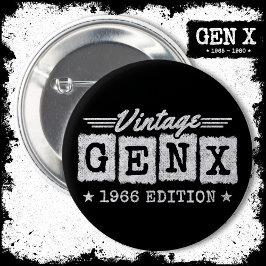 Gen X世代Gen Xer 1966生まれ Gen X誕生日 缶バッジ