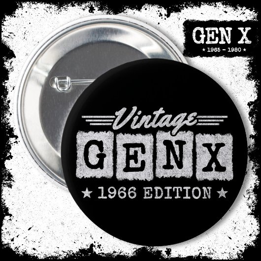 Gen X世代Gen Xer 1966生まれ Gen X誕生日 缶バッジ
