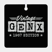 Gen X世代Gen Xer 1967生まれ Gen X誕生日 メタルオーナメント (正面)