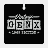 Gen X世代Gen Xer 1969生まれ Gen X誕生日 メタルオーナメント (正面)