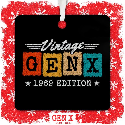 Gen X世代Gen Xer 1969生まれ Gen X誕生日 メタルオーナメント