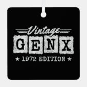 Gen X世代Gen Xer 1972生まれ Gen X誕生日 メタルオーナメント (正面)