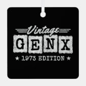 Gen X世代Gen Xer 1973生まれ Gen X誕生日 メタルオーナメント (正面)